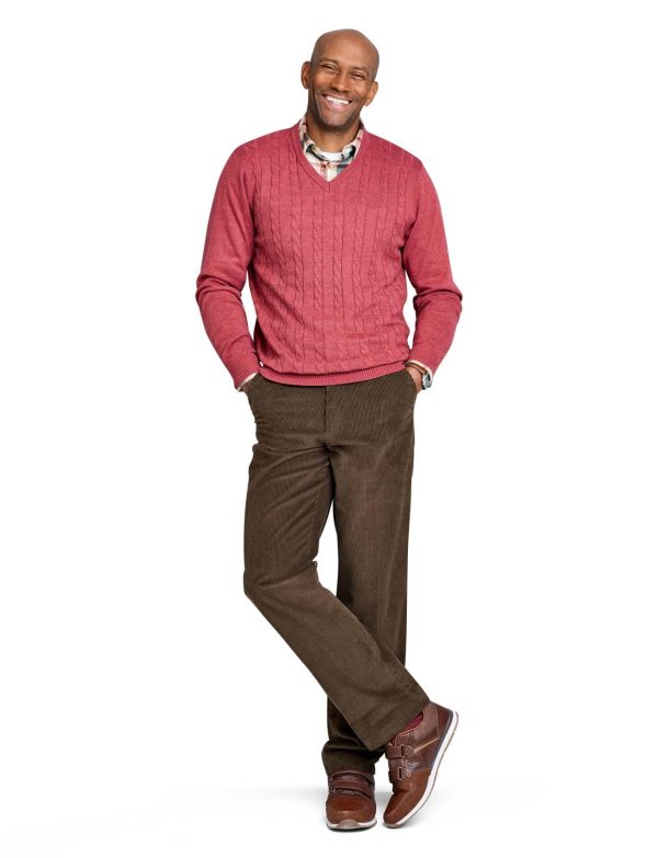 Men's Cotton Corduroy Slacks Stylish & Comfortable Hidden Extra Stretch Corduroy Pants