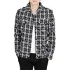 Men Spring Retro Plaid Jacket Social Streetwear Coats Versatile Ripped Jacket