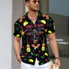 Cinco De Mayo Shirts for Men Mexico Button Down Shirt Hawaiian Tropical Tees Summer Short Sleeve Outfit