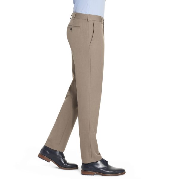 Men's Slim Fit Stretch Flat Front Traveler Pant