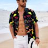 Cinco De Mayo Shirts for Men Mexico Button Down Shirt Hawaiian Tropical Tees Summer Short Sleeve Outfit