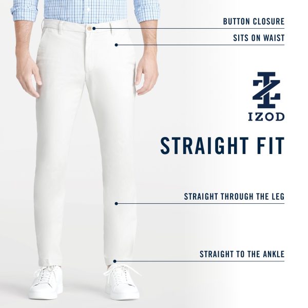 Men's Performance Stretch Straight Fit Flat Front Chino Pant
