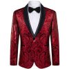 Mens Blazer One Button Shawl Lapel Tuxedo Sport Coat Casual Dress Suit Jacket for Men Wedding Party Prom