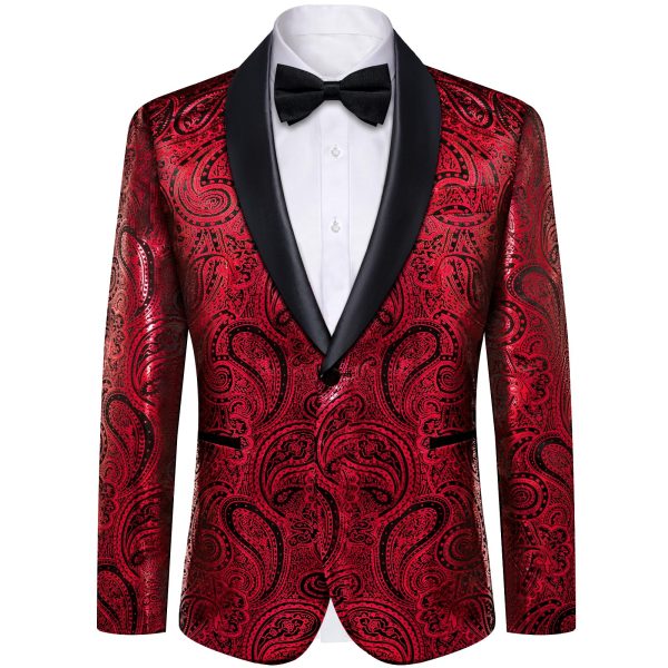 Mens Blazer One Button Shawl Lapel Tuxedo Sport Coat Casual Dress Suit Jacket for Men Wedding Party Prom