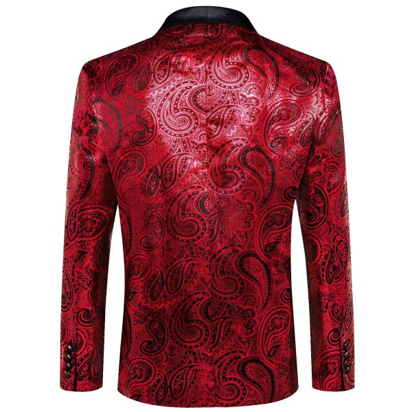 Mens Blazer One Button Shawl Lapel Tuxedo Sport Coat Casual Dress Suit Jacket for Men Wedding Party Prom